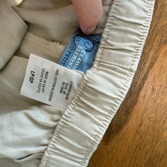 NWT Classic Elements Women's Khaki Elastic Waist Cargo Bermudas Large Petite - Picture 3 of 8